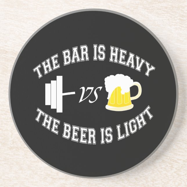 Barbell vs beer coaster (Front)