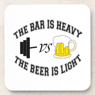Barbell vs beer coaster