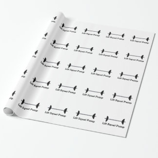 Barbell Weight Lifting Wrapping Paper