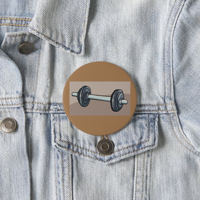 Barbell Weightlifting Gym Fitness Lover  3 Inch Round Button (Creator Uploaded)