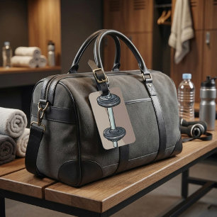 Barbell Weightlifting Gym Fitness Lover  Luggage Tag