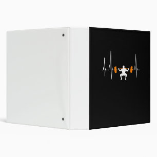 Barbell Weightlifting Heartbeat Bodybuilding Binder