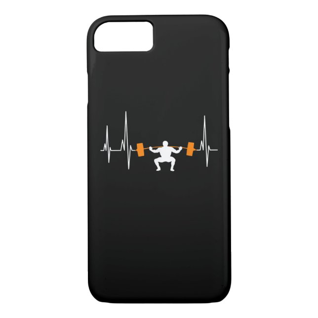 Barbell Weightlifting Heartbeat Bodybuilding Case-Mate iPhone Case (Back)