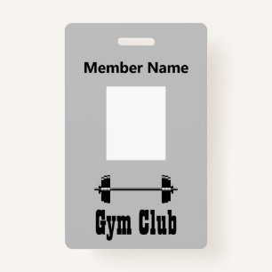 Barbell workout gym silhouette badge