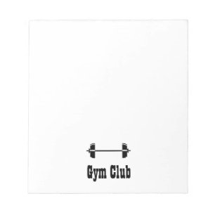Barbell workout gym silhouette  notepad