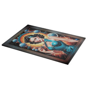 Barbenheimer Retro Fusion Atomic Age Fashion Cutting Board