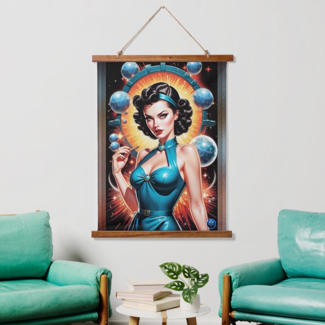 Barbenheimer Retro Fusion Atomic Age Fashion Hanging Tapestry (Living Room)