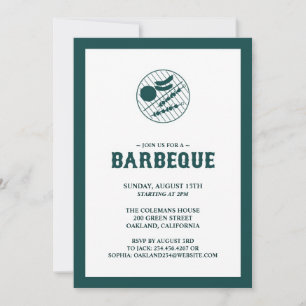 Barbeque Grill Plat Invitation Card