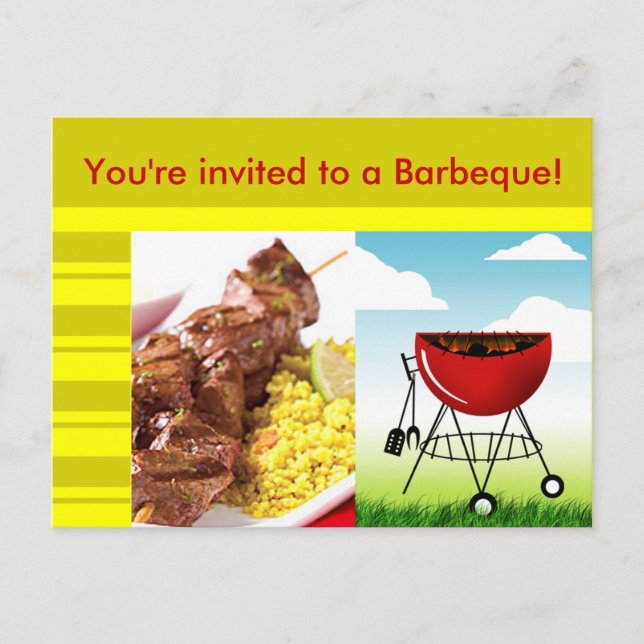 Barbeque Invitation Postcard (Front)