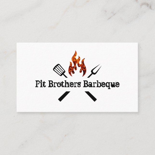 Barbeque Restaurant And Eatery Business Cards (Front)