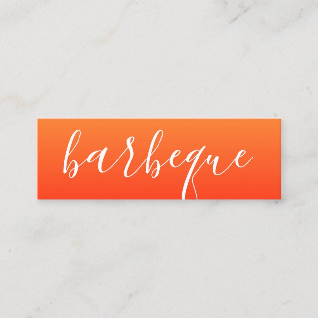 barbeque script mini business card (Front)