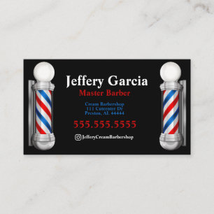 Barber and pole Business Card