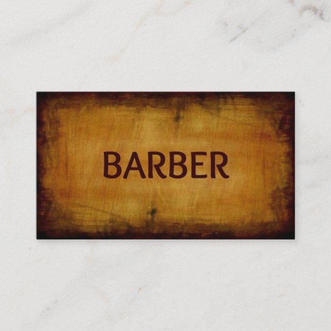 Barber Antique Carte de visite brossé (Devant)
