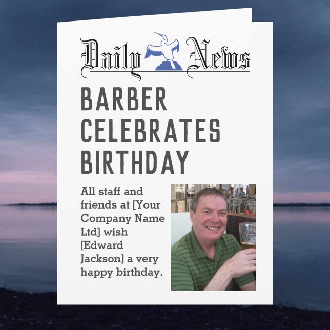 Barber Birthday Card to Personalize (Creator Uploaded)