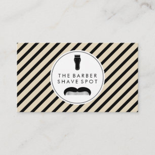 Barber Clippers Moustache Comb Business Card
