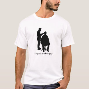 Barber Day T-Shirt with Barber Silhouette