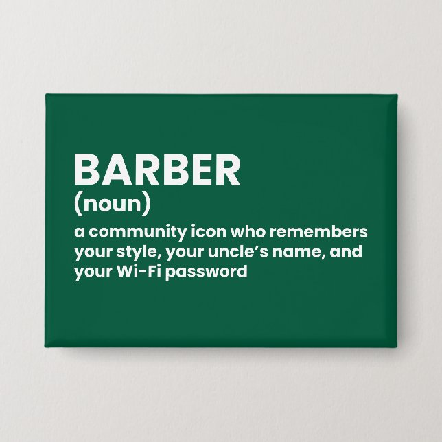 Barber Definition Badge (Front)