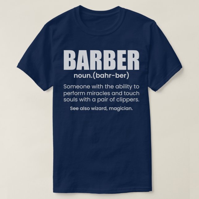 Barber Definition Noun T-Shirt (Design Front)
