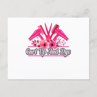 Barber Design, Scissors, Comb, Hair Dryer Postcard