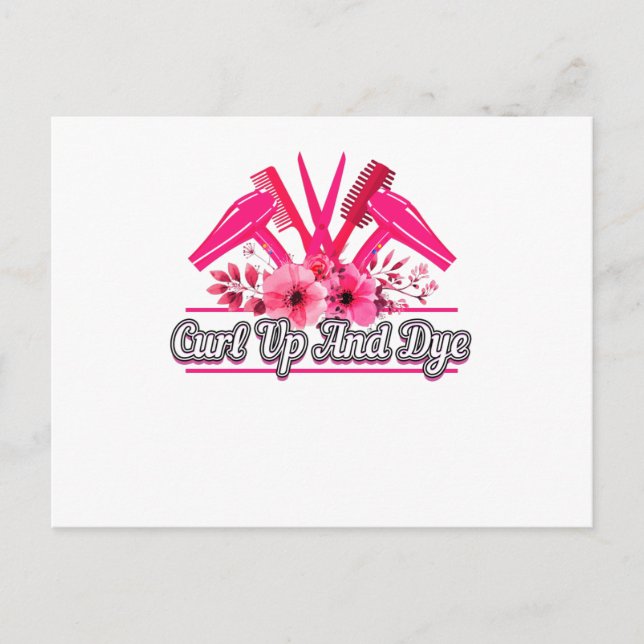 Barber Design, Scissors, Comb, Hair Dryer Postcard (Front)