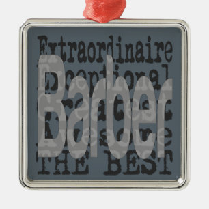 Barber Extraordinaire Metal Ornament