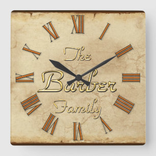 BARBER Family Clan Reunion Custom Designed Clock