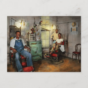 Barber - Family owned 1942 Postcard