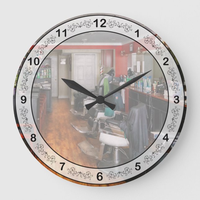 Barber - Fit to be dyed Large Clock (Front)