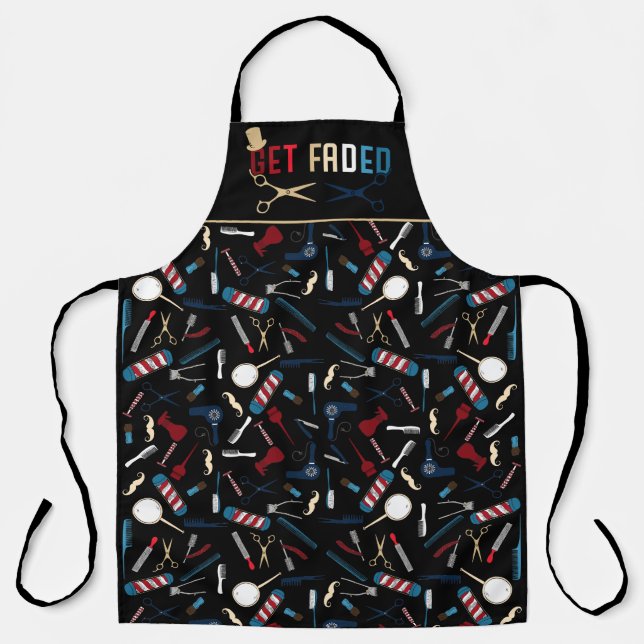 Barber Get Faded Apron (Front)