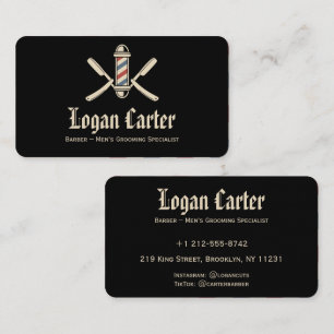 Barber Grooming Spécialiste Carte de visite