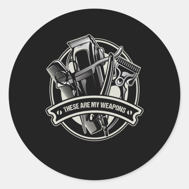 Barber Hair Cutter Hairstylist Hair Stylist Gift T Classic Round Sticker (Front)