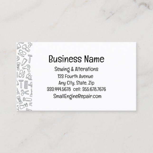 Barber Hair Dresser Stylist  Business Card (Front)