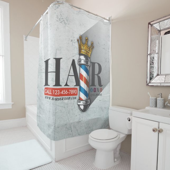 Barber Hair Shop King Crown Barber Pole Hair Salon (In Situ)