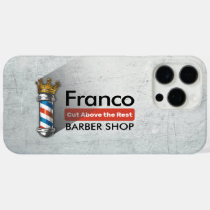 Barber Hair Shop King Crown Barber Pole Hair Salon iPhone 16 Pro Max Case