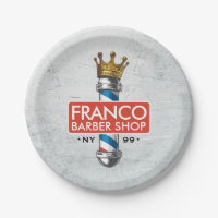 Barber Hair Shop King Crown Barber Pole Hair Salon