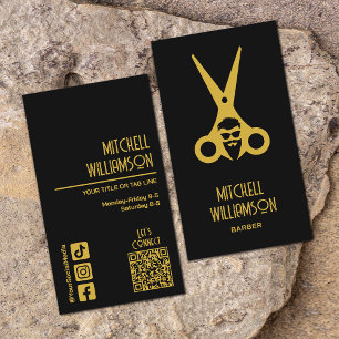 Barber Hairdresser Salon Business Card