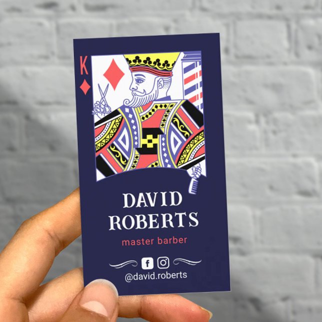 Barber King Jouer Carte Coiffeur Marine Cheveux (Créateur téléchargé)