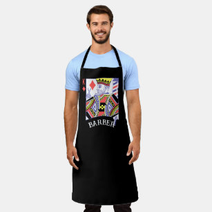 Barber King Playing Card Hair Stylist Hairdresser Apron