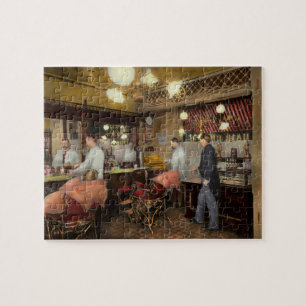 Barber - L.C. Wiseman Barbershop, NY 1895 Jigsaw Puzzle