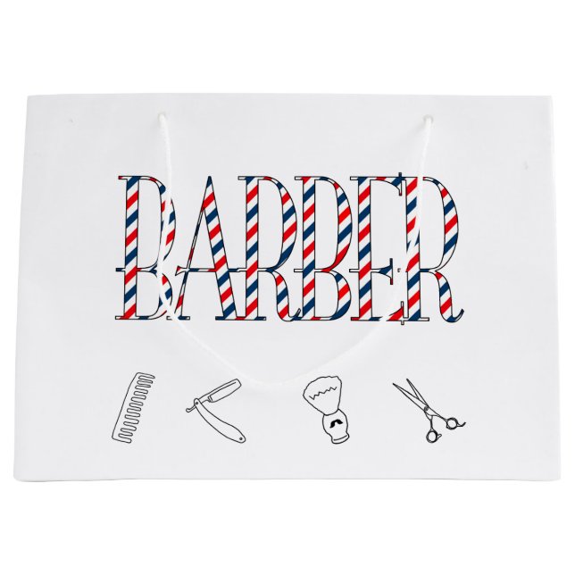 Barber Large Gift Bag (Front)