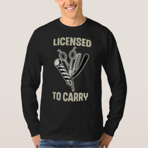 Barber Licensed Lifeline Pole Scissors Hair Clippe T-Shirt
