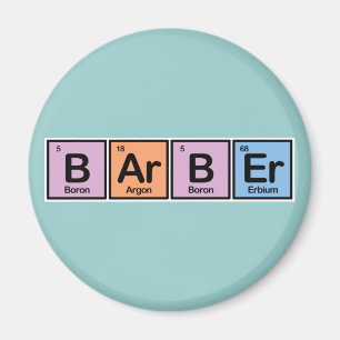 Barber made of Elements Magnet