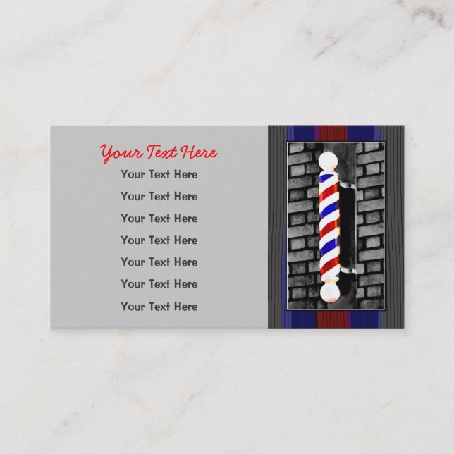 Barber / Men's Hair Stylist Business Cards (Front)