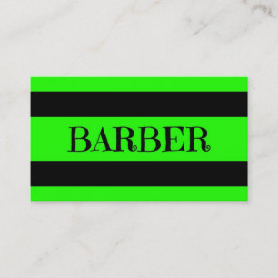 Barber Neon Green Business Card