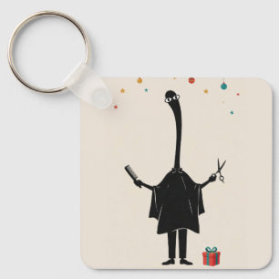 Barber New Year Keychain