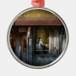Barber - NY - West Village Barber Shop Metal Ornament