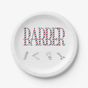 Barber Paper Plate