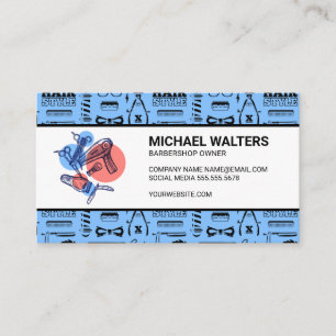 Barber Patterns Hair Specialist Business Card