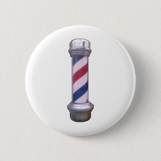 Barber Pole 2 Inch Round Button (Front)