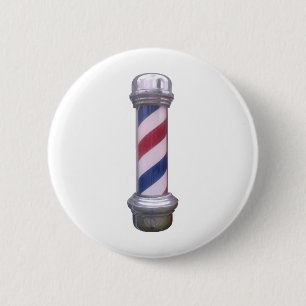 Barber Pole 2 Inch Round Button